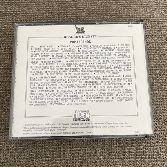 Vintage Readers Digest Pop Legends CD Collection 1994 Remastered 50-70s - Picture 2 of 7